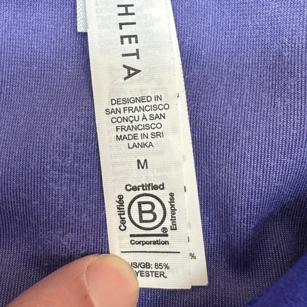 Athleta Leggings Womens Medium Purple Elation Velvet Tight Soft Yoga Athleisure